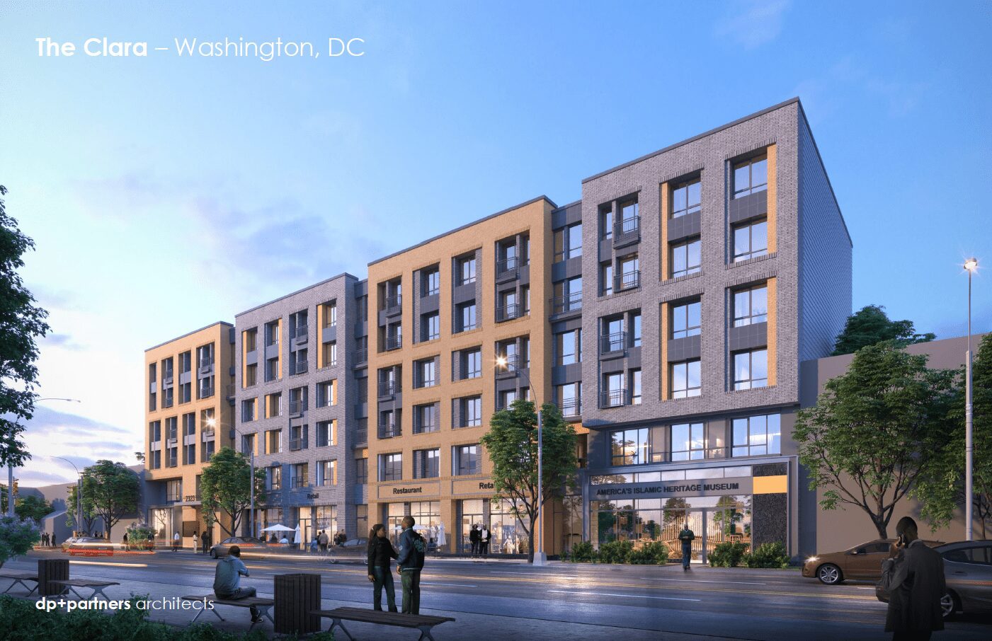 A rendering of the washington dc hotel project.
